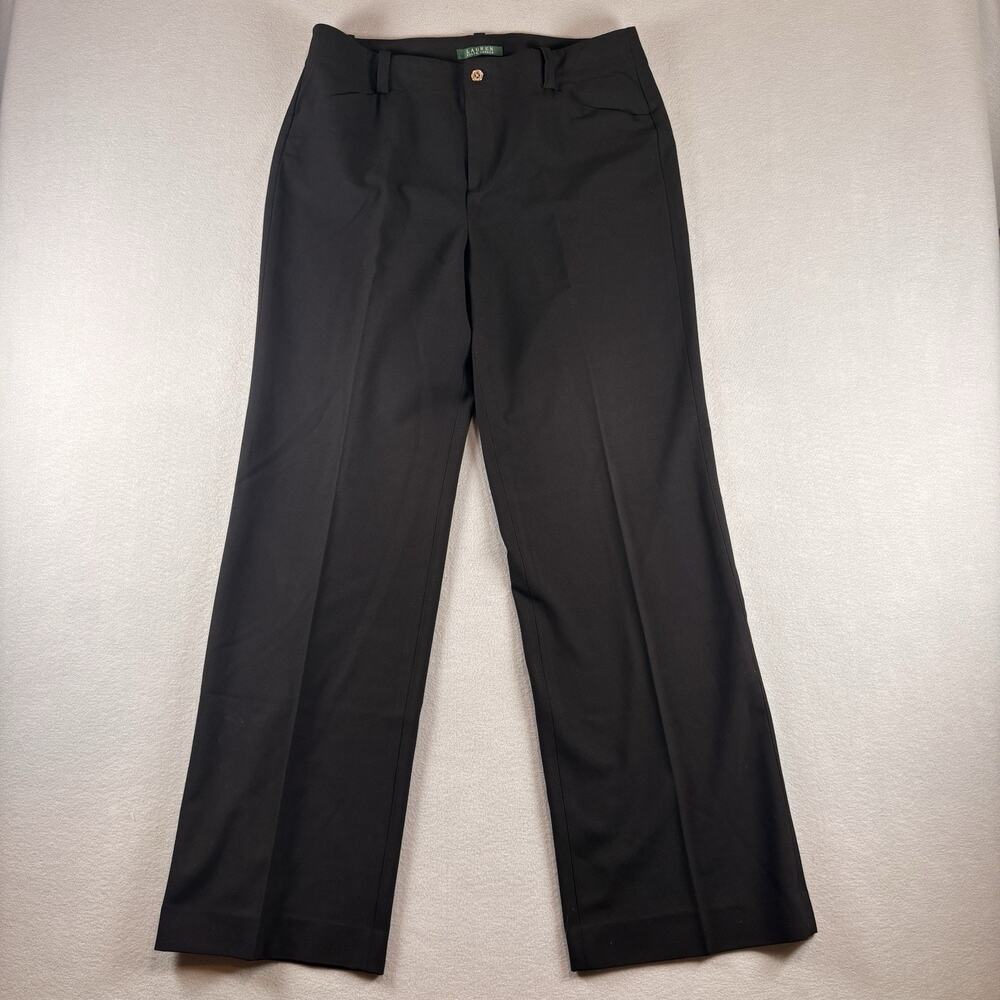 Lauren Ralph Lauren Women's Size 10 Black Straight Leg Dress Pants Career